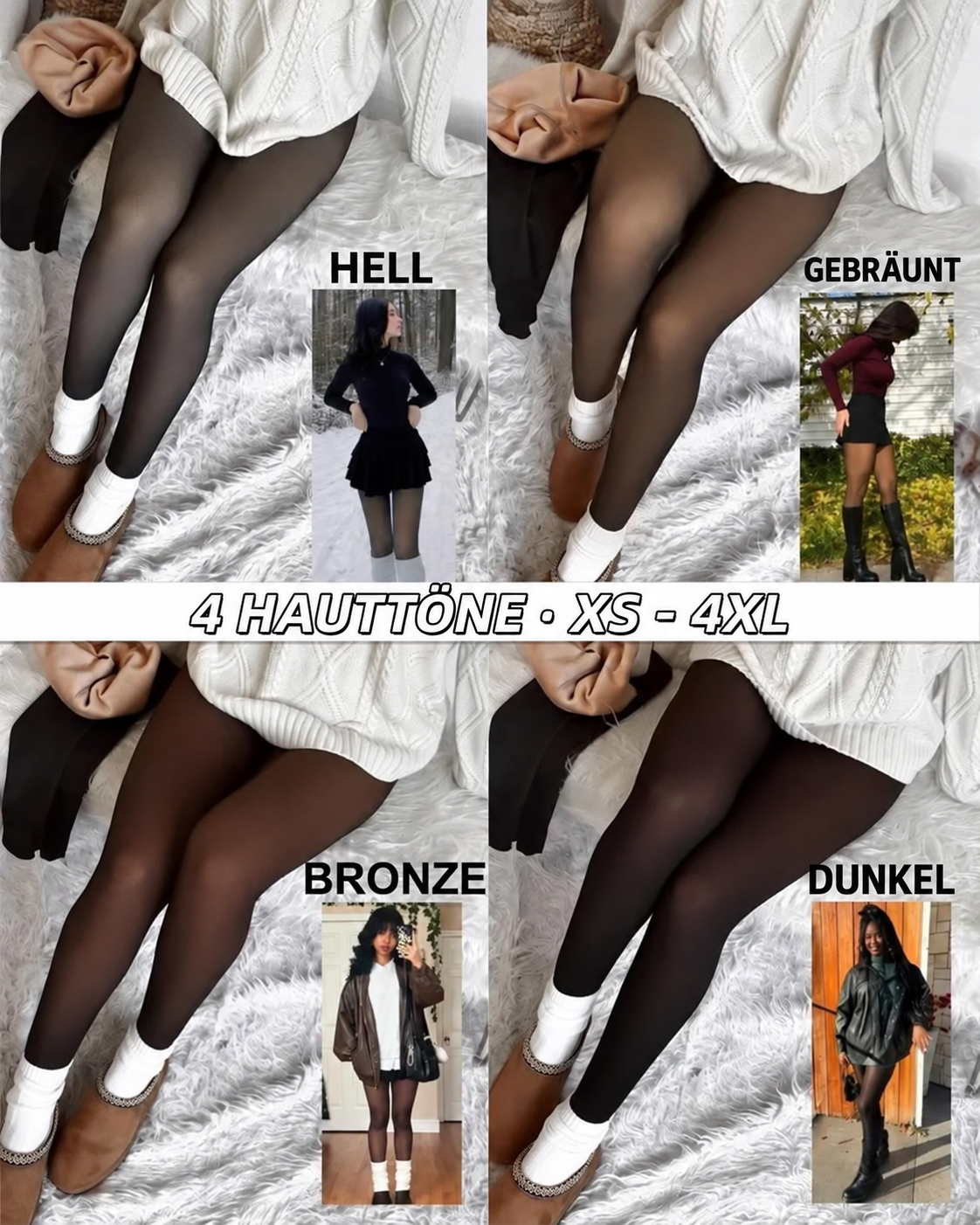 Magische Thermo-Leggings mit Fleece-Futter