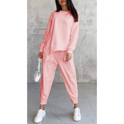 2-teiliges Damen-Freizeitset mit asymmetrischem Sweatshirt