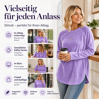 👚 Saisonaler Style – Lässiges Baumwoll-Oberteil mit Rundhalsausschnitt – Luftiger Tragekomfort & vielseitig kombinierbar mit Jeans oder Leggings