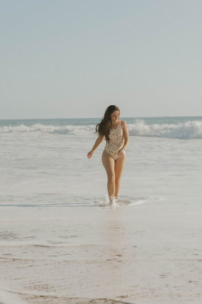 Costa One Piece | Wildflower Print Open Back Swimsuit