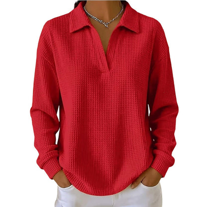 Bestseller🏆🧶 Damen-Strickoberteil mit V-Ausschnitt und langen Ärmeln