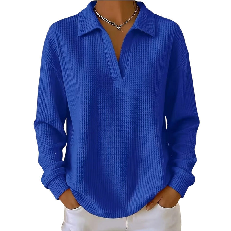 Bestseller🏆🧶 Women's V-neck long-sleeve knit top