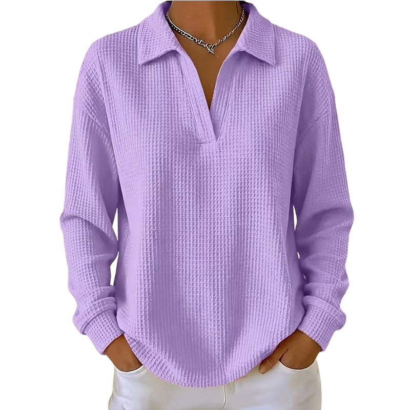Bestseller🏆🧶 Damen-Strickoberteil mit V-Ausschnitt und langen Ärmeln