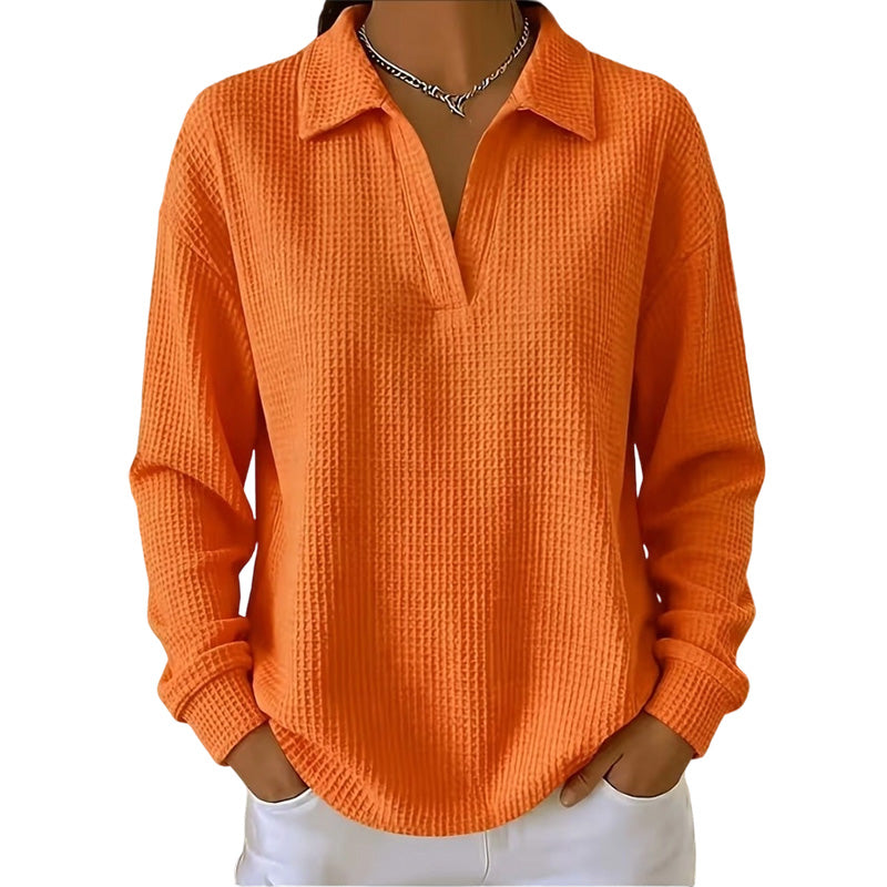 Bestseller🏆🧶 Damen-Strickoberteil mit V-Ausschnitt und langen Ärmeln