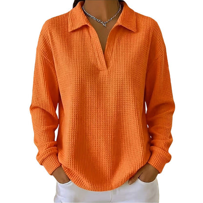 Bestseller🏆🧶 Damen-Strickoberteil mit V-Ausschnitt und langen Ärmeln