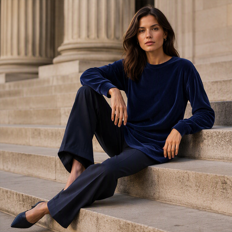 👚 Saisonaler Style – Lässiges Baumwoll-Oberteil mit Rundhalsausschnitt – Luftiger Tragekomfort & vielseitig kombinierbar mit Jeans oder Leggings