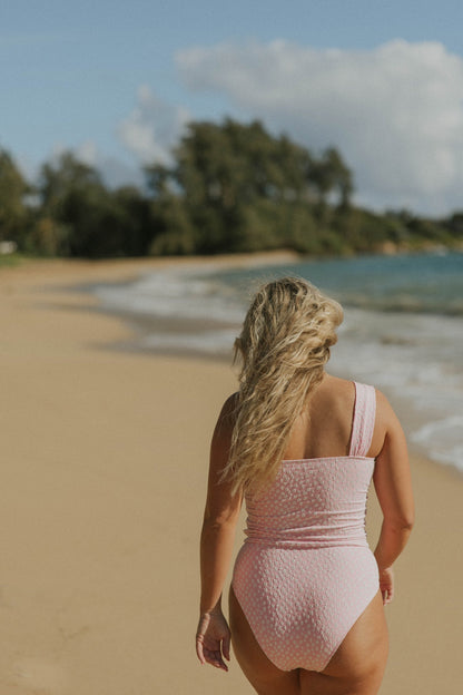 Peony Top | Textured Pink Floral Tankini Top