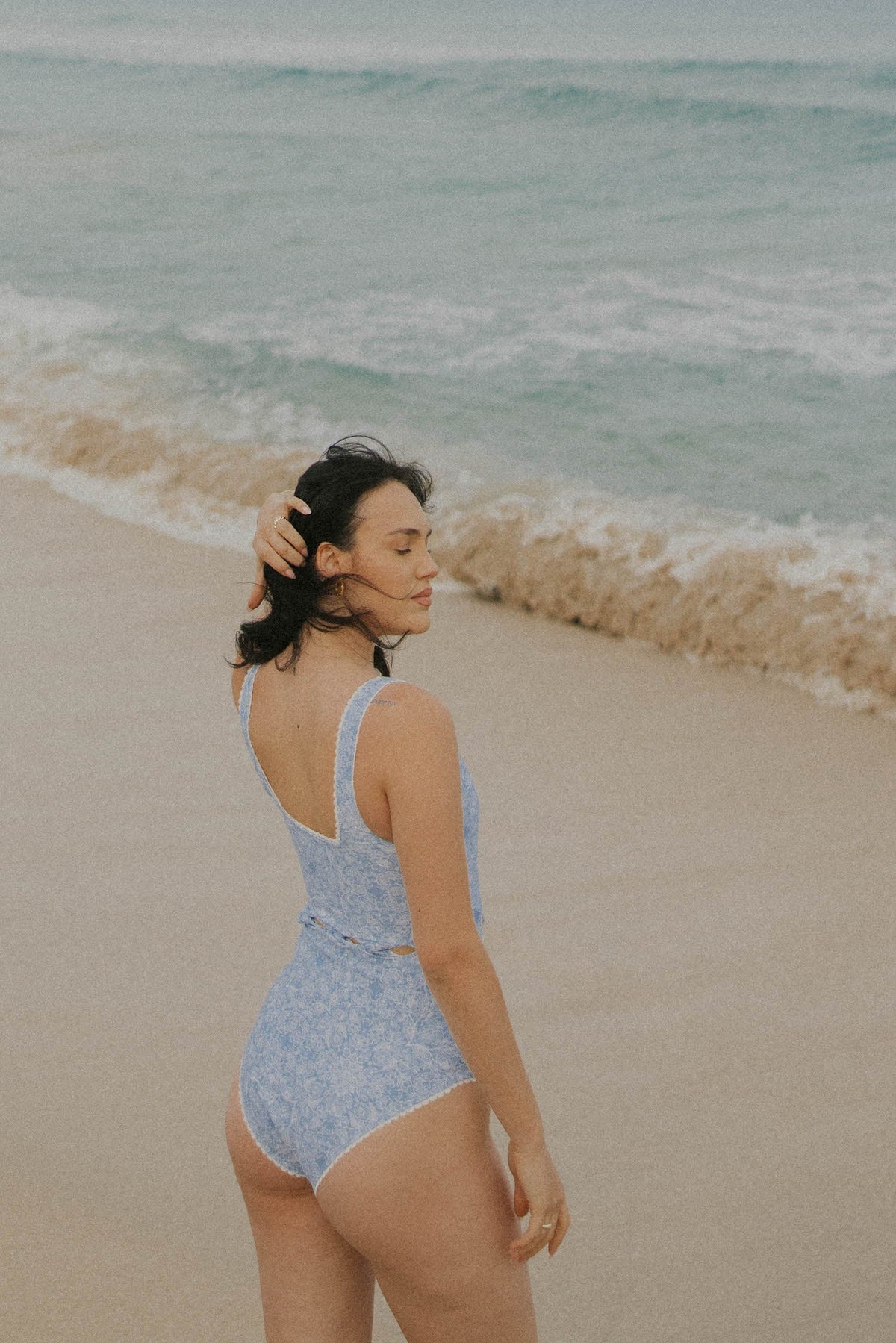 Santorini One Piece |  Paisley Cutout Swimsuit with Ric Rac Trim