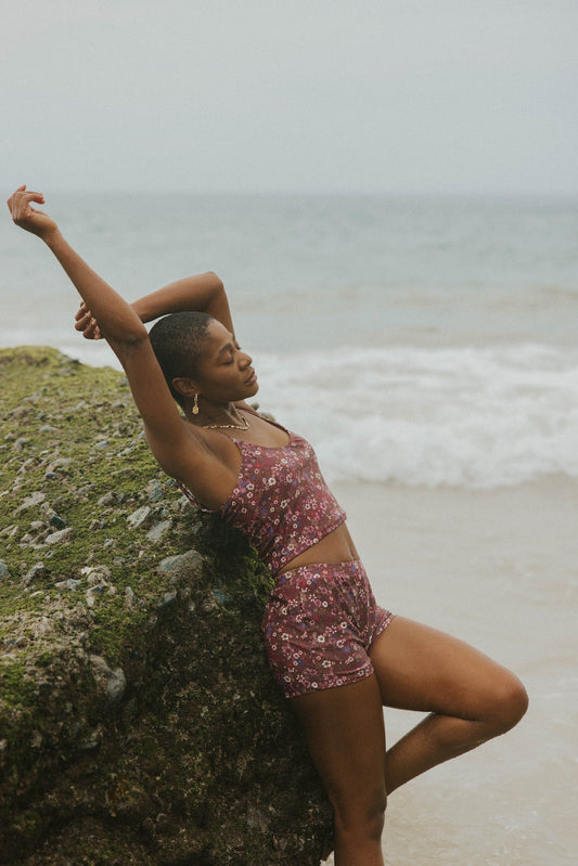 Charlotte Top | Ditsy Floral Scoop Neck Tankini Top