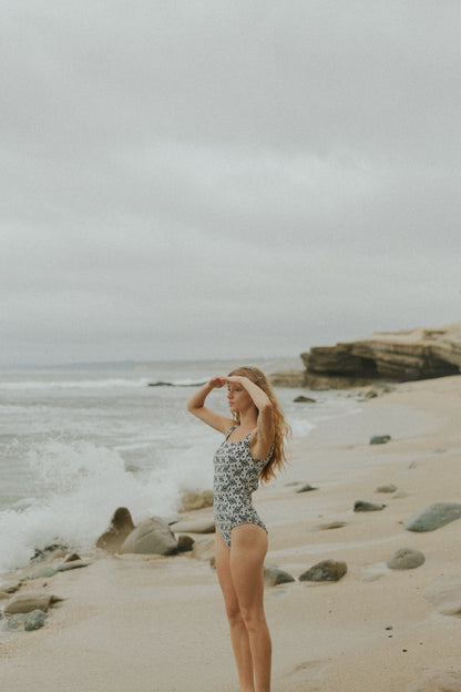 Daisy One Piece | Floral Square Neck Swimsuit