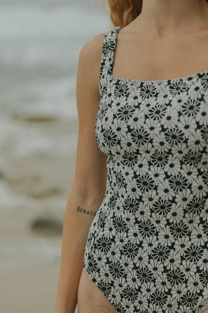 Daisy One Piece | Floral Square Neck Swimsuit