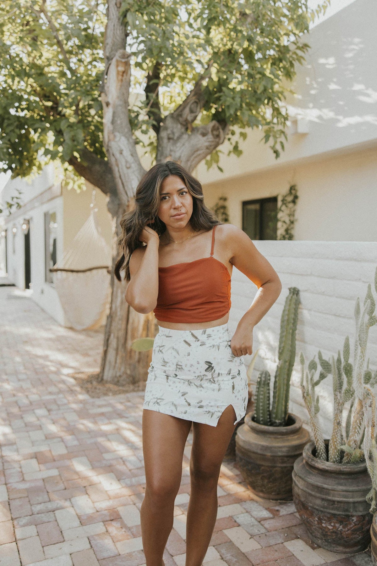 Sandstone Top | Adjustable Tie Back Tankini Top