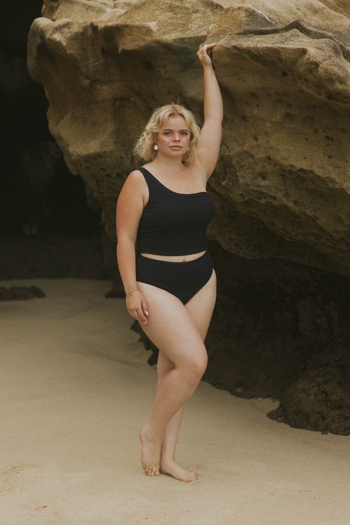 Sicily Top | Crinkle Textured One Shoulder Tankini Top